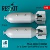 RESKIT RS48-0548 MK.36 bombs (2 pcs) (1000 lbs) for all US NAVY & RAF of WW2 & Korean War (3D Printed) 1/48